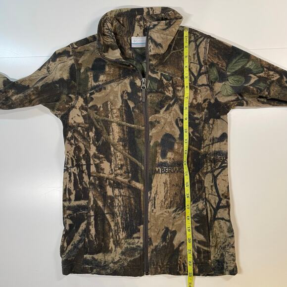 Columbia Youth Camo Fleece Zip Jacket Mossy Oak Style Outdoor M gorpcore hunting - Picture 5 of 9